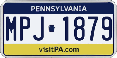 PA license plate MPJ1879