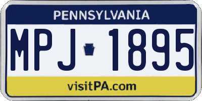 PA license plate MPJ1895