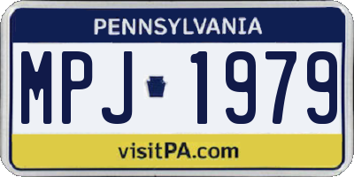 PA license plate MPJ1979