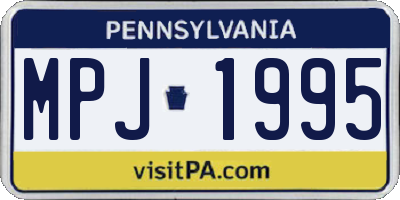 PA license plate MPJ1995