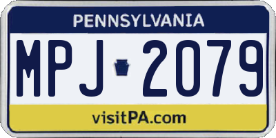 PA license plate MPJ2079