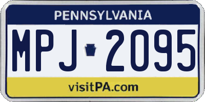 PA license plate MPJ2095
