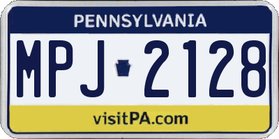 PA license plate MPJ2128