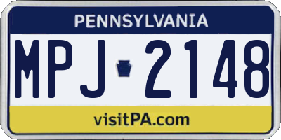 PA license plate MPJ2148