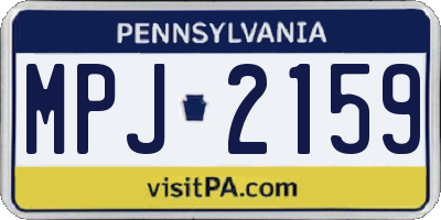 PA license plate MPJ2159