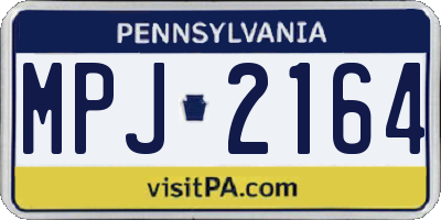 PA license plate MPJ2164