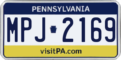 PA license plate MPJ2169