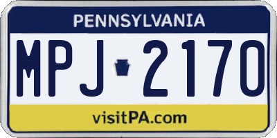PA license plate MPJ2170