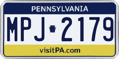 PA license plate MPJ2179