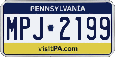 PA license plate MPJ2199