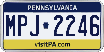 PA license plate MPJ2246
