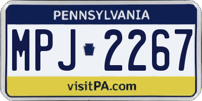 PA license plate MPJ2267