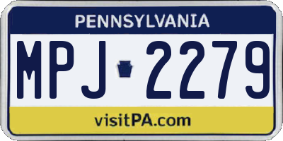 PA license plate MPJ2279