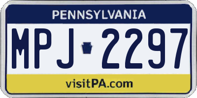 PA license plate MPJ2297