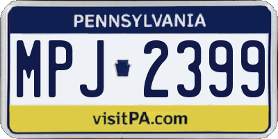 PA license plate MPJ2399