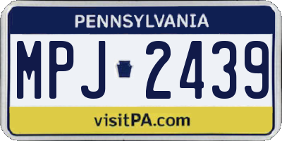 PA license plate MPJ2439