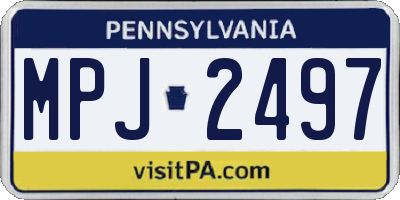 PA license plate MPJ2497