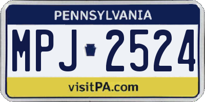 PA license plate MPJ2524