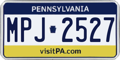 PA license plate MPJ2527