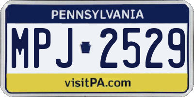 PA license plate MPJ2529