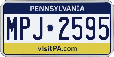 PA license plate MPJ2595