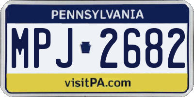 PA license plate MPJ2682