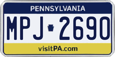 PA license plate MPJ2690