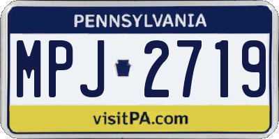 PA license plate MPJ2719
