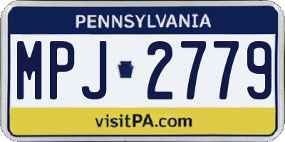 PA license plate MPJ2779