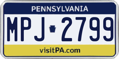 PA license plate MPJ2799