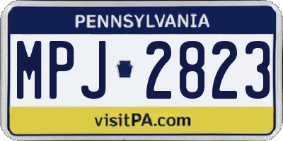 PA license plate MPJ2823
