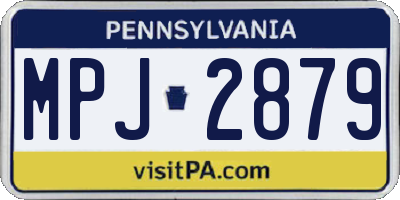 PA license plate MPJ2879