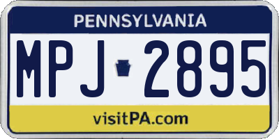 PA license plate MPJ2895