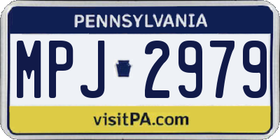 PA license plate MPJ2979