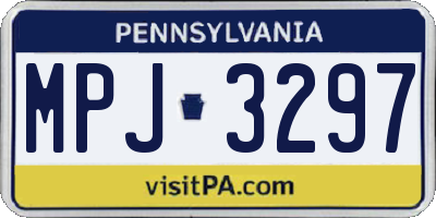PA license plate MPJ3297