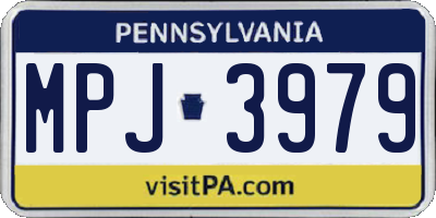 PA license plate MPJ3979