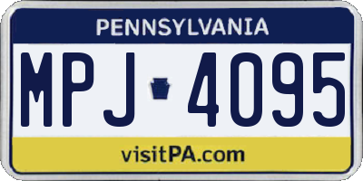 PA license plate MPJ4095