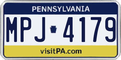 PA license plate MPJ4179