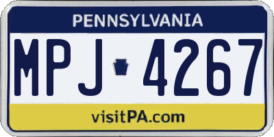 PA license plate MPJ4267