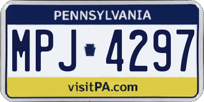 PA license plate MPJ4297