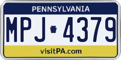 PA license plate MPJ4379