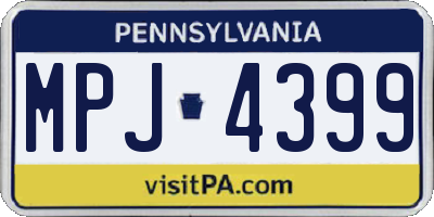 PA license plate MPJ4399