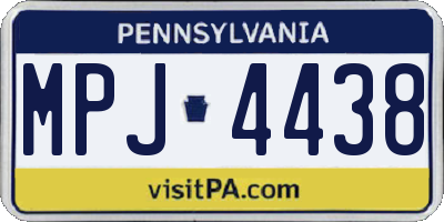 PA license plate MPJ4438