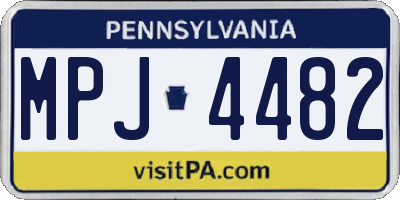 PA license plate MPJ4482