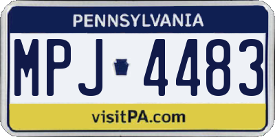 PA license plate MPJ4483