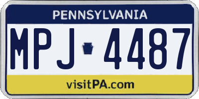 PA license plate MPJ4487