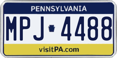 PA license plate MPJ4488