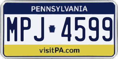 PA license plate MPJ4599
