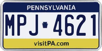 PA license plate MPJ4621