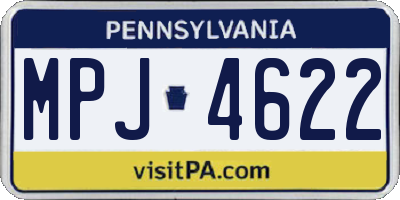 PA license plate MPJ4622